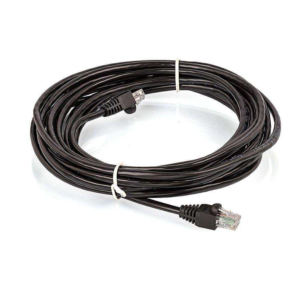 Cabo De Rede Blindado Cat5e Montado Preto - 4 Metros