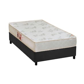 Cama Box Solteiro: Colchão Espuma Castor D33 Sleep Max Relax + Base CRC Suede Gray(88x188)