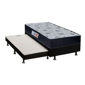 Cama Box c/Auxiliar Solteiro: Colchão Ortopédico Orthoflex Foggia Sogni + Base CRC Courano Black(88x188)