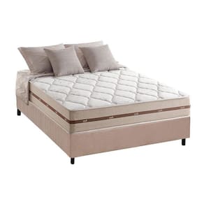 Cama Box Casal: Colchão Molas MasterPocket Ensacadas Anjos Classic + Base CRC Suede Bege(138x188)