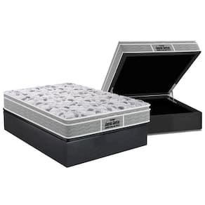 Cama Box Baú Casal: Colchão Anatômico Probel D45 / EP Guarda Costas PróExtreme Plus + Base CRC Suede Gray(138x188)