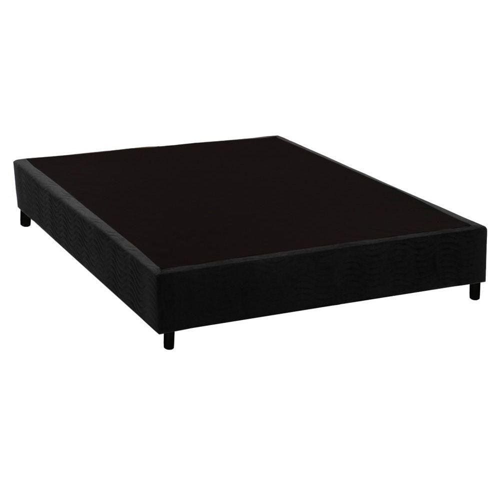 Cama Box Base Casal Bipartido Universal Suede Black (138 (2 vol 69x188x20)) - Costa Rica
