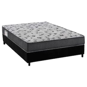 Cama Box Casal: Colchão Ortopédico Ortobom D33/EP Fort Tech ISO 100 + Base CRC Suede Black(138x188)