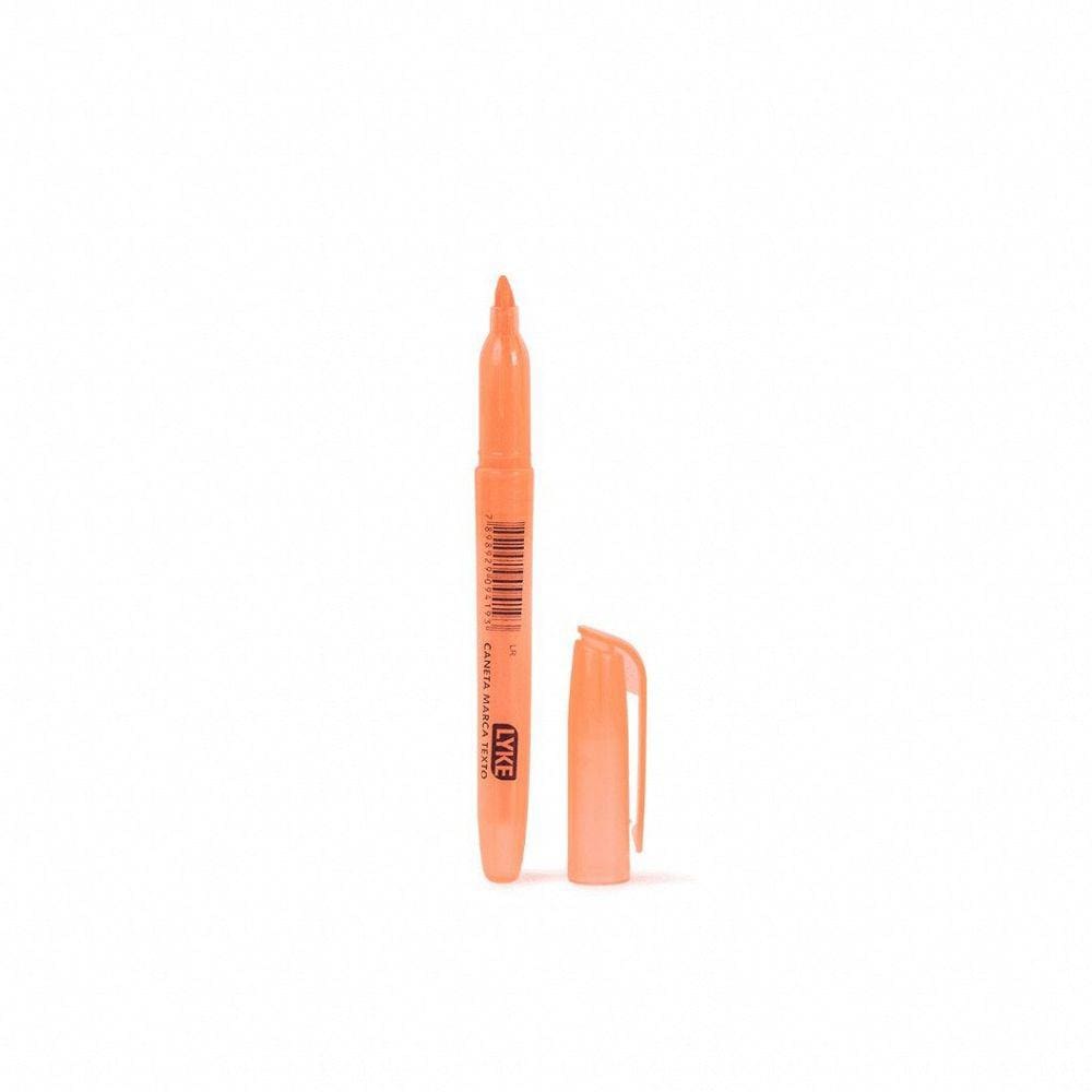Caneta Marca-Texto Lyke Laranja
