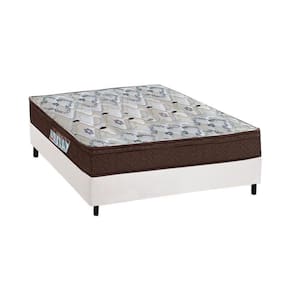 Cama Box Casal: Colchão Ortopédico Ortobom D45/EP Fort Tech ISO 150 Mega Firme + Base CRC Suede White(138x188)