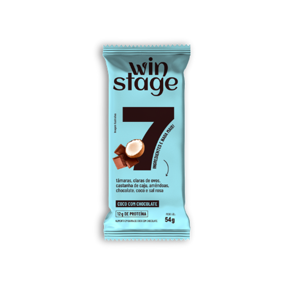 Kit 6X: Barra de Proteína Coco com Chocolate WinStage 54g