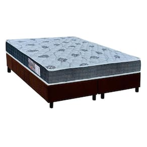Cama Box Queen: Colchão Ortopédico Orthoflex D45/EP Cecina + Base CRC Suede Brown(158x198)