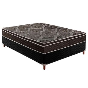 Cama Box Casal: Colchão Espuma Paropas D28/EP Pasquale + Base CRC Rústico Black(138x188)
