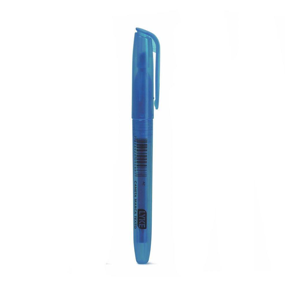 Caneta Marca-Texto Lyke Azul