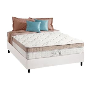Cama Box Casal: Colchão Molas Anjos Superlastic King Best + Base CRC Courano White(138x188)