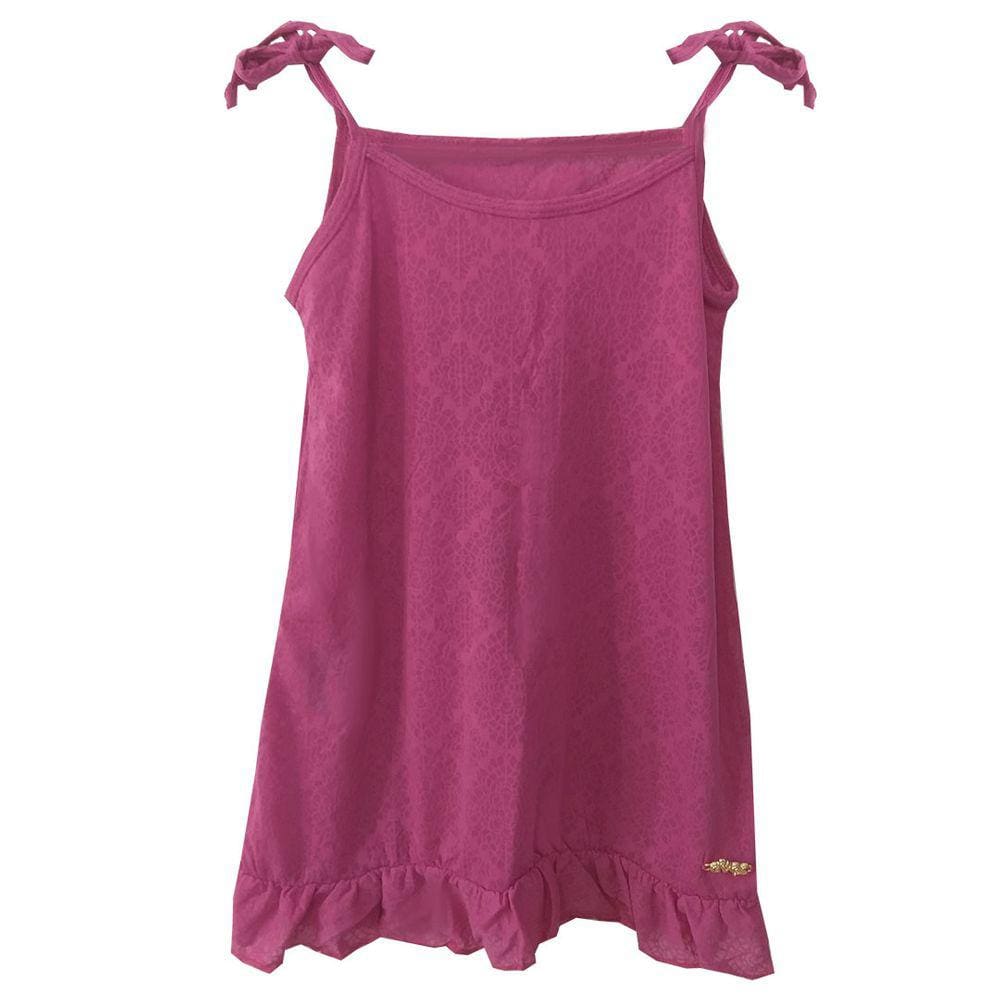 Saída de Praia Infantil com Alças Pink Everly