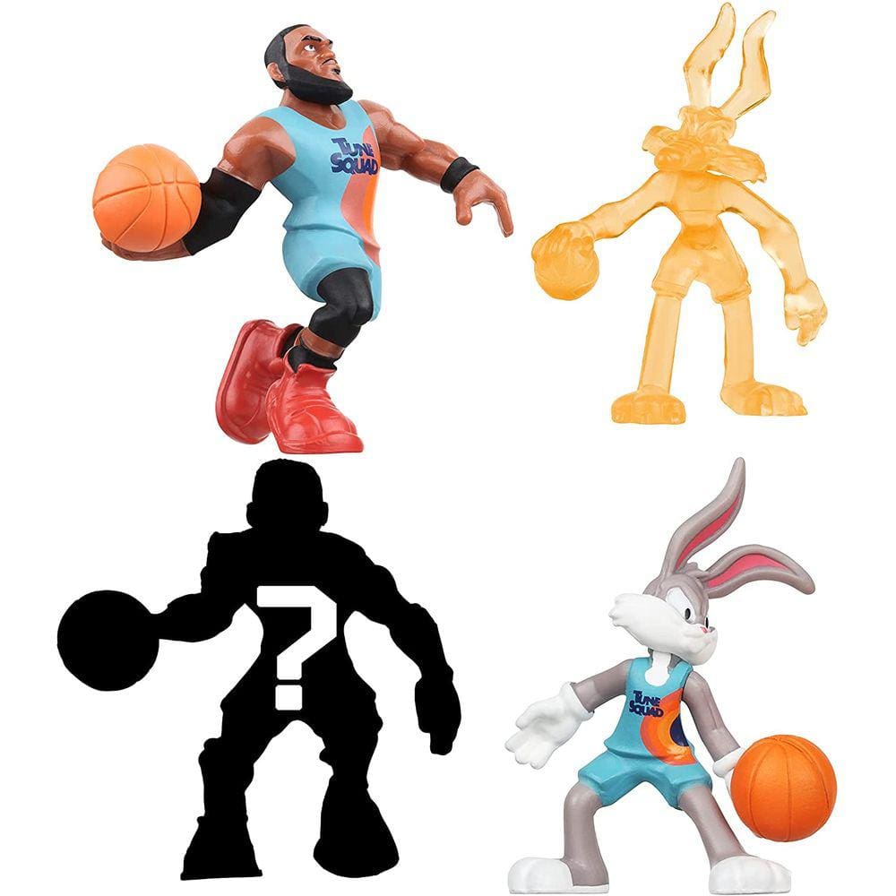 SPACE JAM: A New Legacy - 4 Pack - 2" Lebron, Bugs Bunny, Wile E. Coyote, & 1 Mystery Figure - Bench