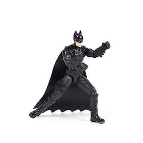 DC Comics, Batman 10cm Action Figure com 3 acessórios e cartão misterioso, The Batman Movie Collectible Kids Toys for Boys and Girls Age 3 and up
