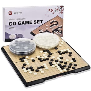 Conjunto de jogos de tabuleiro Go ColorGo 19x19 com grande caixa de viagem dobrável