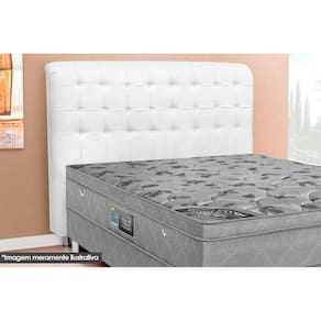 Cabeceira Cama Box Estofada Queen Queen Dama Plus Courano Branco - Simbal