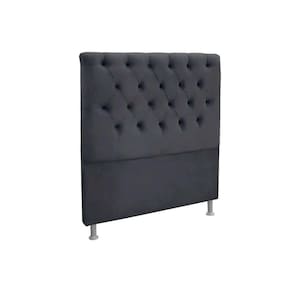 Cabeceira Cama Box Estofada Solteiro Solteiro Embaixatriz Plus Suede Cinza - Simbal