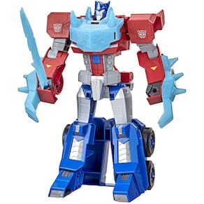 Transformers Toys Bumblebee Cyberverse Adventures Dinobots Unite Roll N` Change Optimus Prime Push-to-Convert Action Figure, 6 and Up, 10-inch