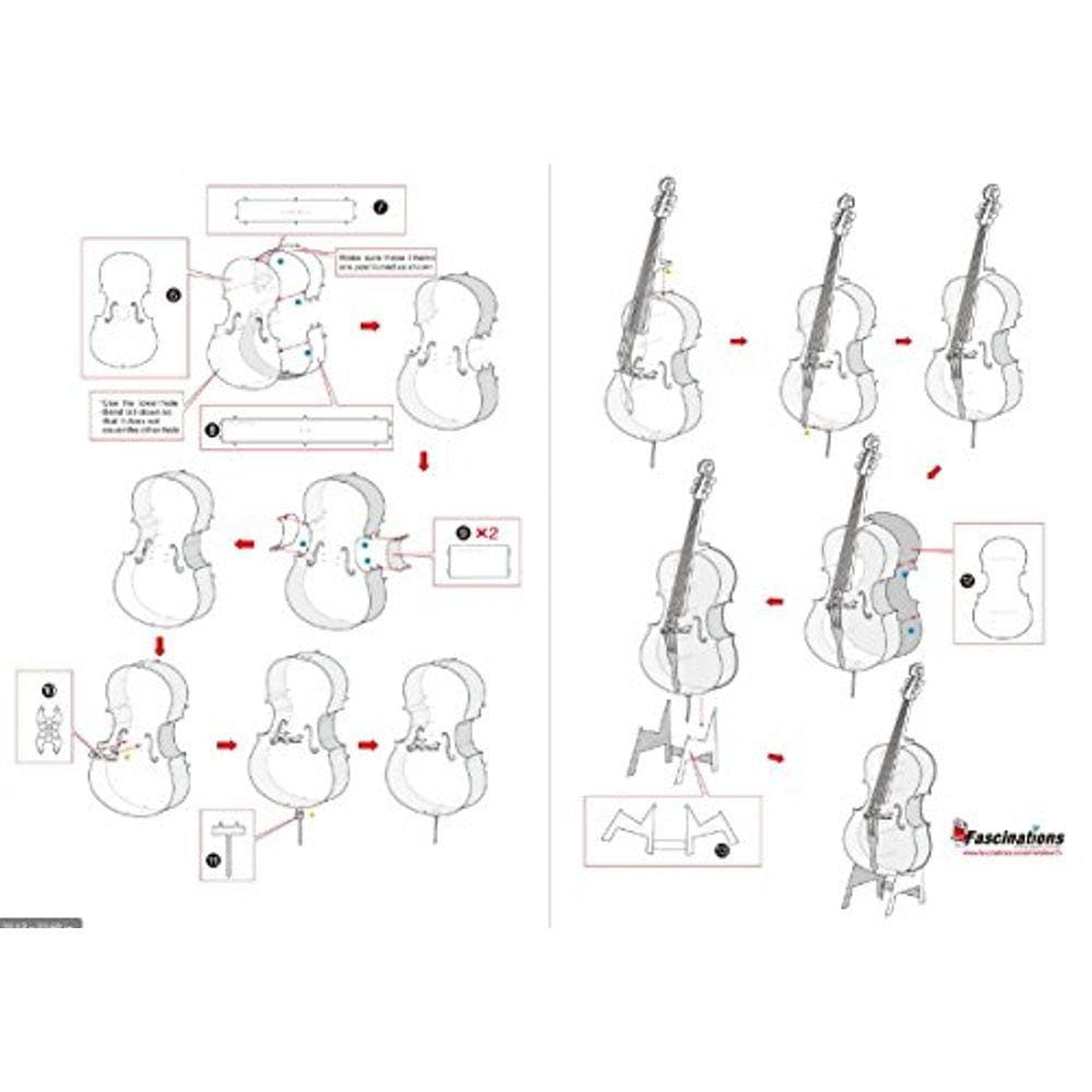 Metal Earth Bass Fiddle 3D Metal Model Kit Fascinações