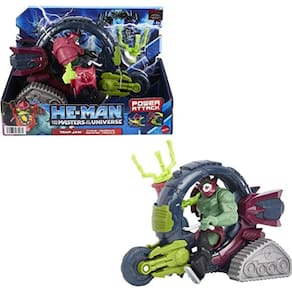 Masters of the Universe He-Man and The Trap Jaw & Vehicle Set, Veículo com Figura de Ação de 5,5 polegadas e Acessório Inspirado na Série Animada Motu