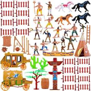 Brinquedo de bonecos PROLOSO Cowboys & Indians 56 unidades