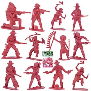 Lynkaye 60 PCS Várias Pose Cowboy Indian Toy Figunes for Kids Children Birthday,Native American Figures, Wild West Cowboy Miniature Kit 144 ct 2inch -