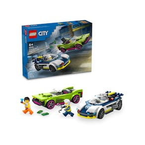 Blocos de Montar - Perseguicao de Carro da Policia a Muscle Car LEGO