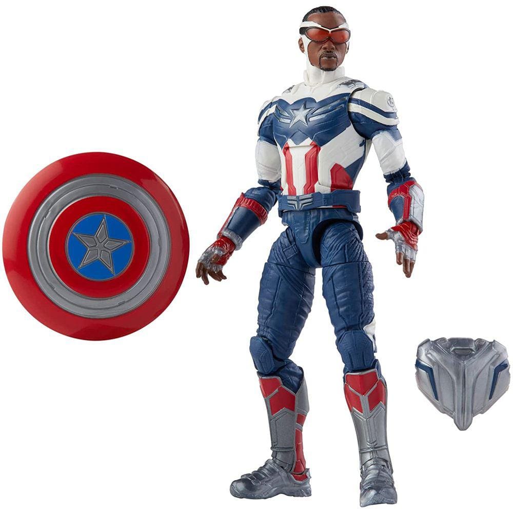 Avengers Hasbro Marvel Legends Série 6 polegadas Action Figure Toy Captain America: Sam Wilson Premium Design e 2 Acessórios, para Crianças de 4 anos