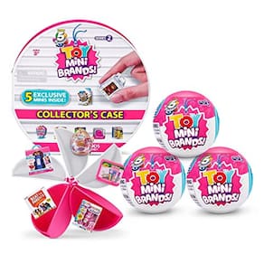 5 Surprise Toy Mini Brands Série 2 by ZURU (Collectors Case + 3 Pack Capsules) Amazon Exclusive Mystery Real Miniature Brands Brinquedos Colecionáveis