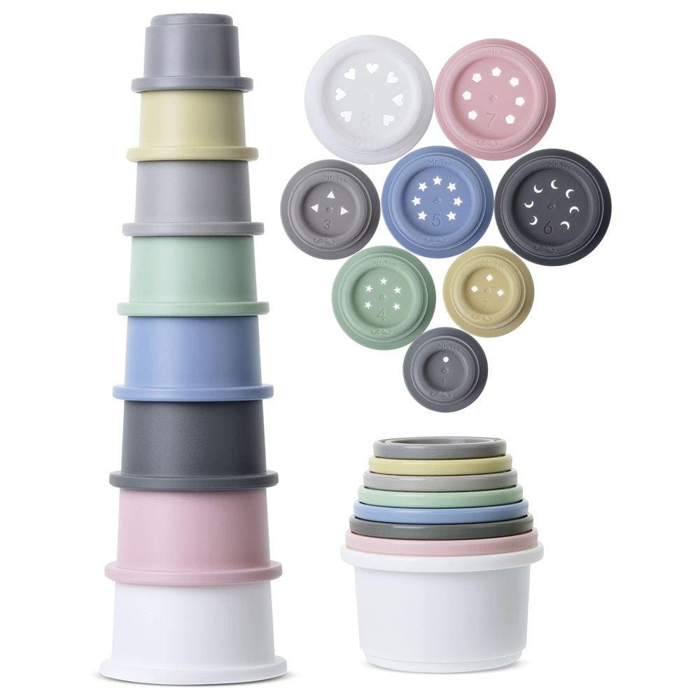 Copos empilháveis Mr. Pen, 8 peças para brinquedos empilháveis para bebês