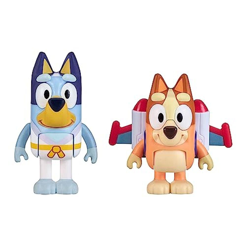 Pacotes de 2 bonecos Bluey, Action Heroes de 2,5 polegadas e