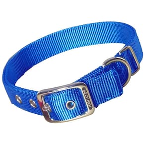 Coleira para cães Hamilton Double Thick Nylon Deluxe Blue 2,54x50,8