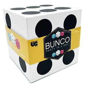 Bunco Party in a Box Game da University Games, para Ladies Night with The Girls, completo com Fuzzy Die! para 2 a 12 jogadores com idades a partir de