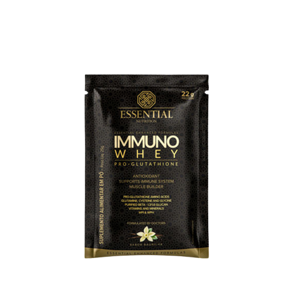 Kit 3X: Immuno Whey Pro-glutathione Baunilha Sachê Essential 25g