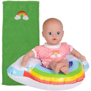 Adora Water Baby Doll, SplashTime Baby Tot Over The Rainbow, 8,5 polegadas Baby Doll for Water Play. Quick Dry &amp; Machine Washable. Brinquedos de b