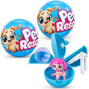 5 Surprise Pet Rescue Series 1 by ZURU (2 Pack) Cute Stuffed Animal Miniature Toys, Amazon Exclusive, Magic Color Change, Mystery Collectible Plushies