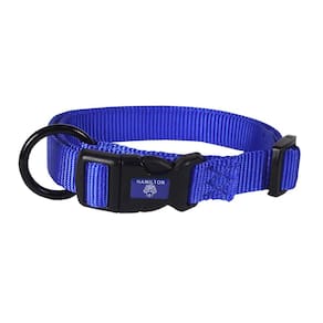Coleira para cães Hamilton ajustável de nylon azul 2.54x45-66cm