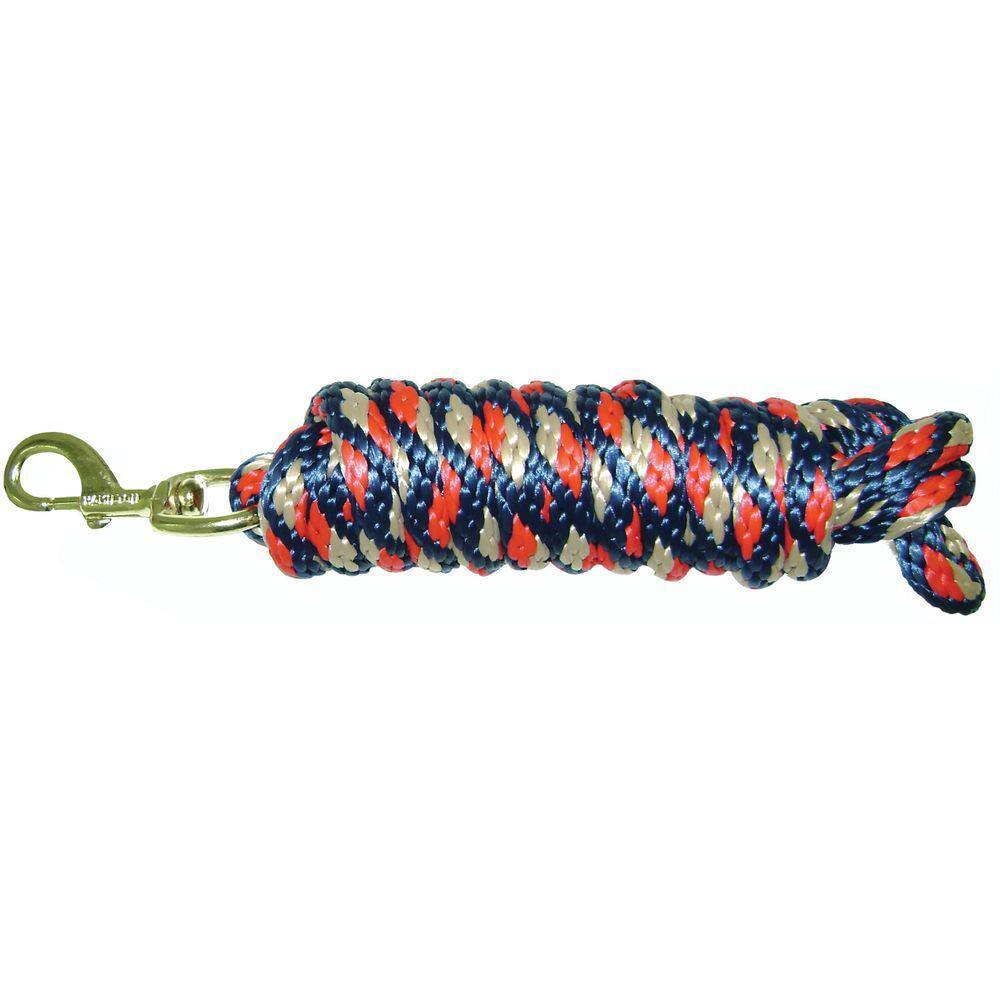 Lead Hamilton Poly com Bolt Snap vermelho/azul marinho/castanho 5/8 x 10 pés