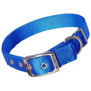 Coleira para cães Hamilton Double Thick Nylon Deluxe Blue 2,54x81,2