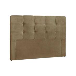 Cabeceira Cama Box Estofada Casal Casal Clean Suede Bege - Simbal