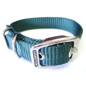 Coleira para cães Hamilton Deluxe Nylon Verde Escuro 1,6x40cm