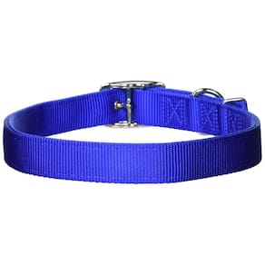 Coleira para cães Hamilton Double Thick Nylon Deluxe Blue 2,54x71cm