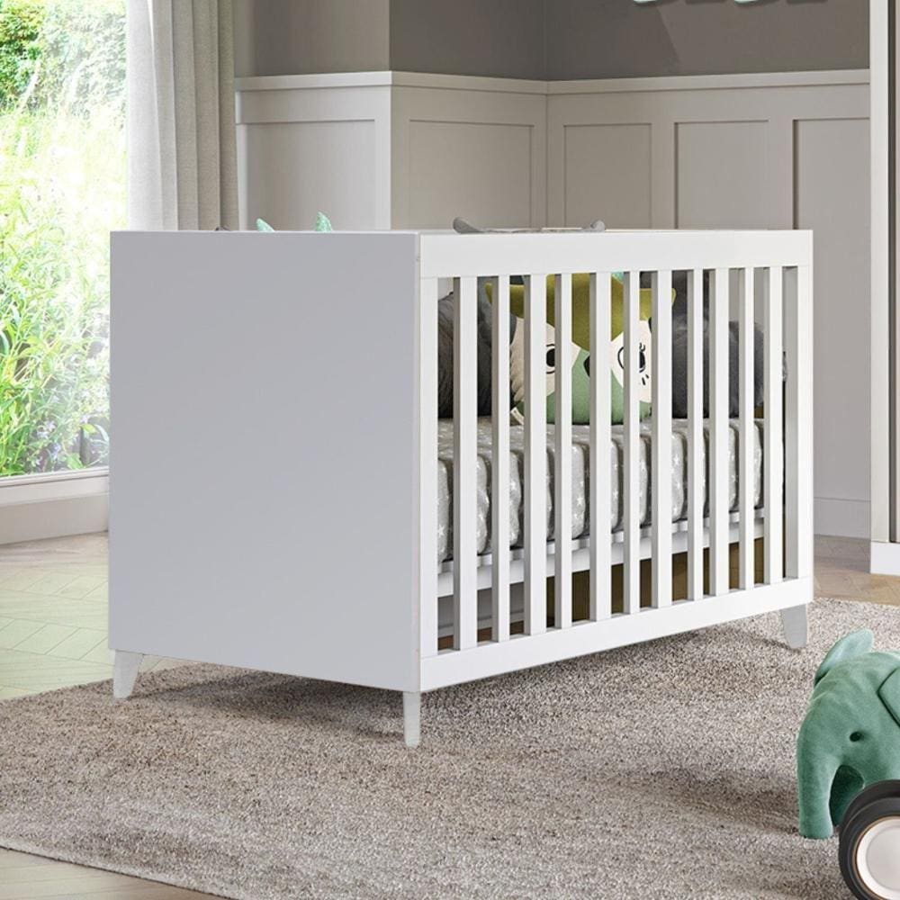 Berço L 2 em 1 Padrão Americano MDF Branco