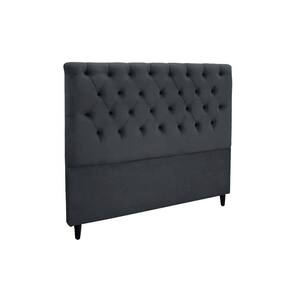 Cabeceira Cama Box Estofada King King Embaixatriz Plus Suede Cinza - Simbal