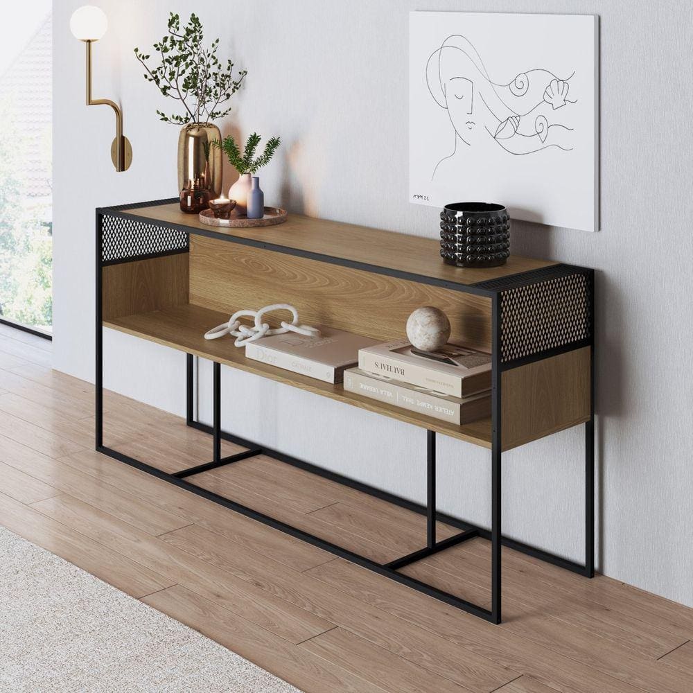 Aparador Industrial 160cm York Artesano Hanover/Preto