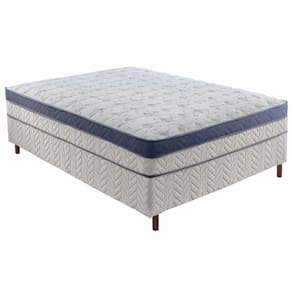 Cama Box Conjugado Casal: Colchão Molas Extrapedic Sublime Life Pillow White (138x188x48) Paropas