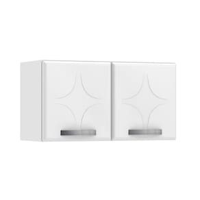 Armário Aéreo p/ Cozinha Rubi Aço c/2 Portas 70cm Branco - Telasul