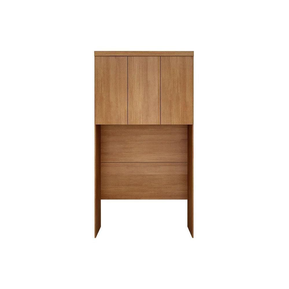 Modulado de Quarto Armário Ponte Aéreo Solteiro Rizon c/ 3 Portas Freijo Cumaru - Novo Horizonte
