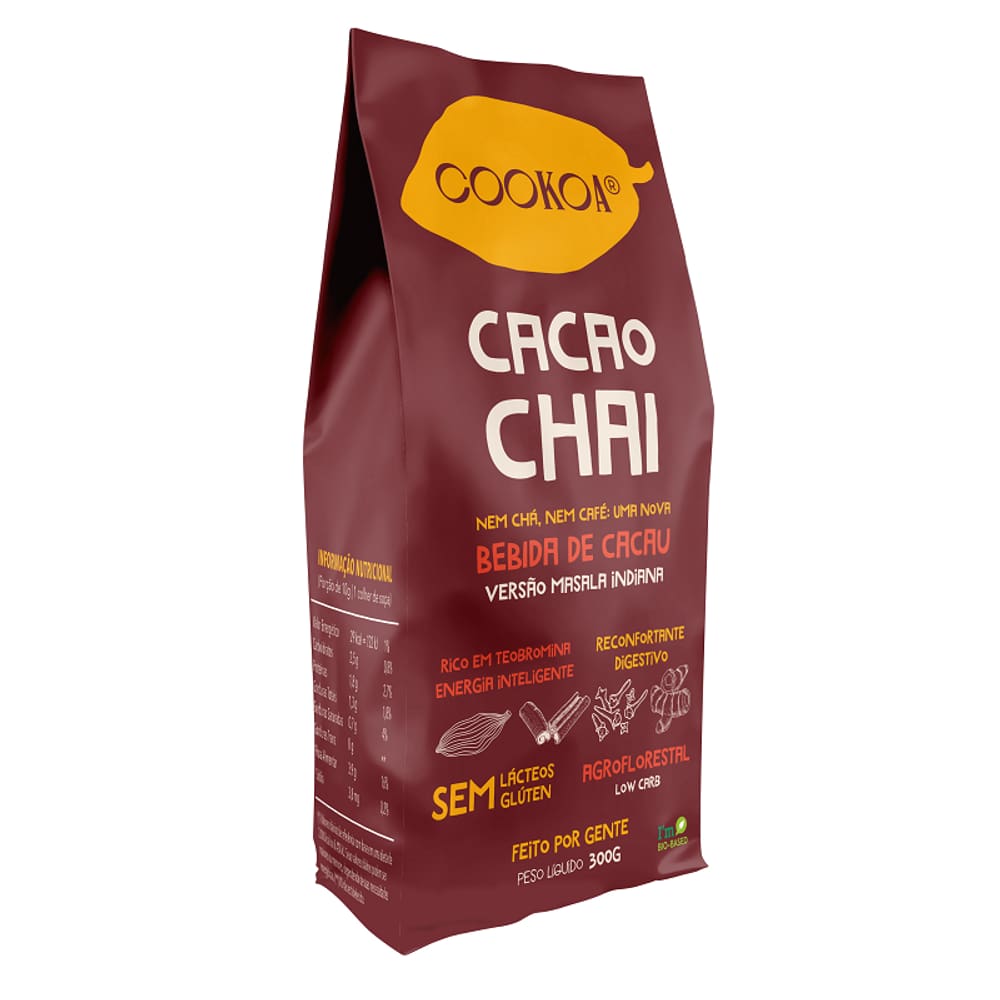 Kit 6X: Cacao Chai Zero Açúcar Cookoa 300g