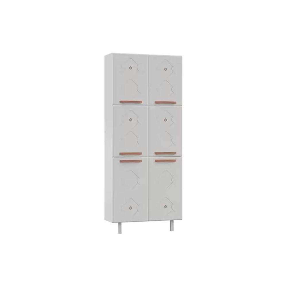 Paneleiro de Cozinha Mirage New Aço c/ 6 Portas 80cm Branco - Telasul