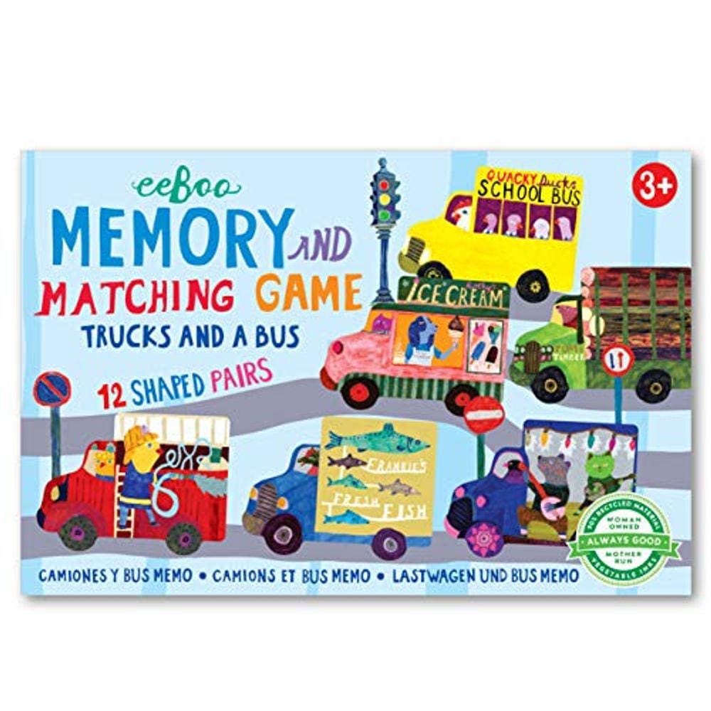 eeBoo Trucks e um Bus Little Memory Matching Jogo